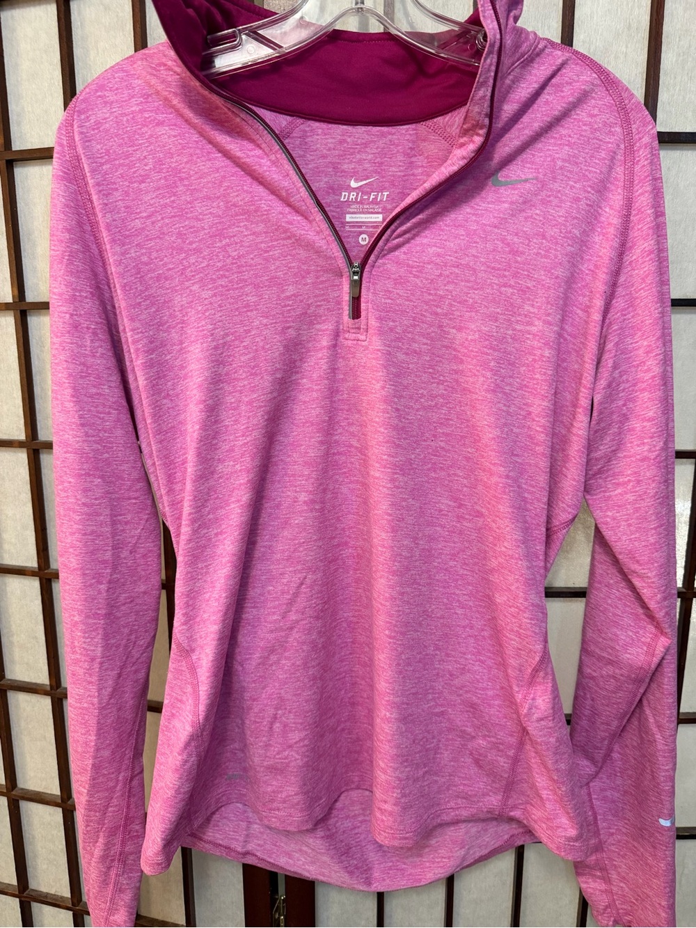 Nike Dri-FIT Women's Pink Quarter-Zip Hoodie